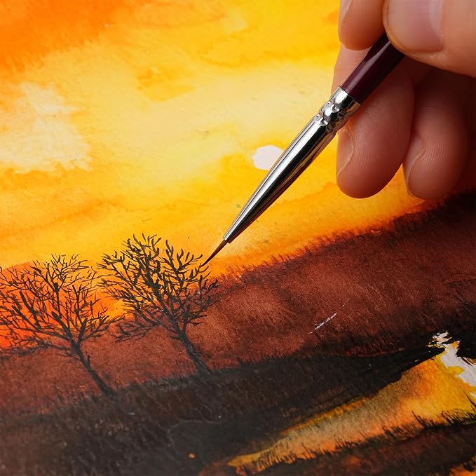 Kolinsky Sable Miniature Paint Brushes, Professional Fine Detail Paint Brushes - Image 5