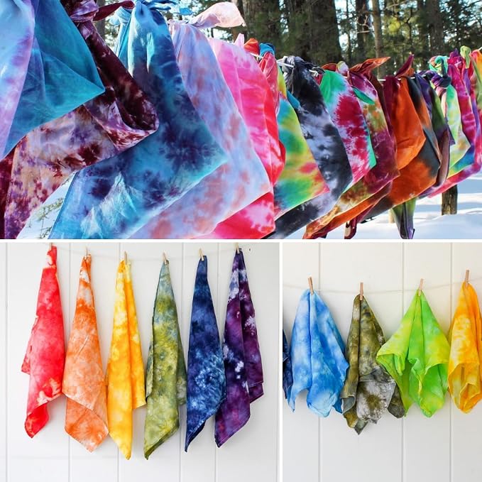 White Bandana for Tie Dye Party Supplies Plain Solid Cotton Large Headband Head - Image 5