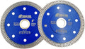 SHDIATOOL 4-Inch Diamond Saw Blade (2-Pack) for Porcelain Tile, Ceramic, Granite, Marble, and Brick – Super Thin X Turbo Segments for Fast, Chip-Free Cutting, Reinforced Core for Stability