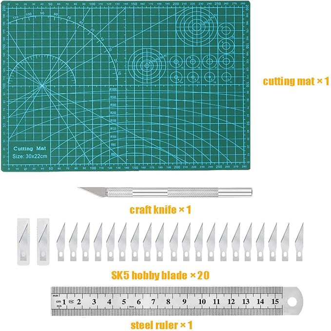 Self Healing Sewing Mat, Exacto Knife Precision Carving Craft Hobby Knife Kit - Image 2