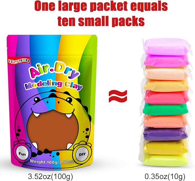 ifergoo Brown Air Dry Clay, DIY Creative Modeling Clay - Image 5