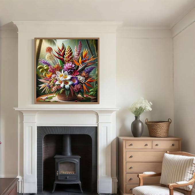 Tropical Flower Bouquet Diamond Painting Kit - Image 4