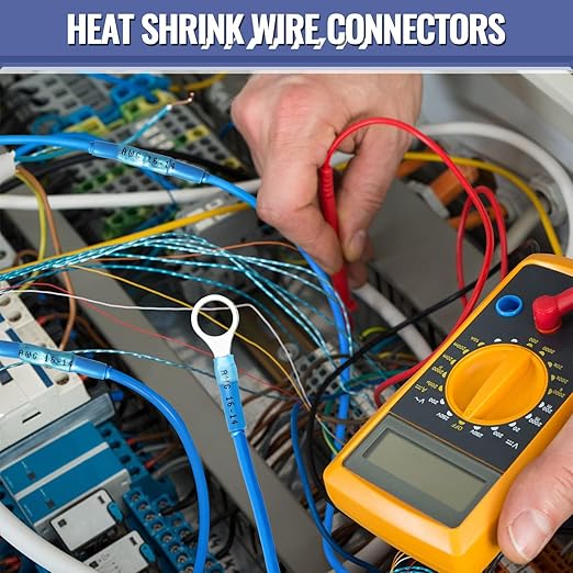 Sopoby 360PCS Heat Shrink Butt Connectors Yellow 12-10 AWG- Tinned Red Copper Marine Grade Butt Connectors - Wire Splice Connectors- Waterproof Electrical Connectors for Marine,Boat,Stereo
