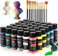 Acrylic Paint Set with 12 Art Brushes, 36 Colors Acrylic Paint by TMOLARTSUPPLIES