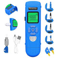 Rechargeable Optical Power Meter L-C50-50km mini Fiber Cable Tester Suitable for SC/FC/ST/LC Interface 4-in-1 Function Built-in 50km Visual Fault Locator RJ45 Network Testing with 1 FC-LC Adapter