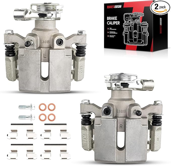 Torchbeam Rear Brake Calipers Set for Chevrolet 2005-2012 Malibu, Pontiac 2005-2010 G6, Chevrolet 2008 2010 HHR, Saturn 2007-2009 Aura, Rear Left and Rear Right Calipers Replace # 18B4892+18B4893