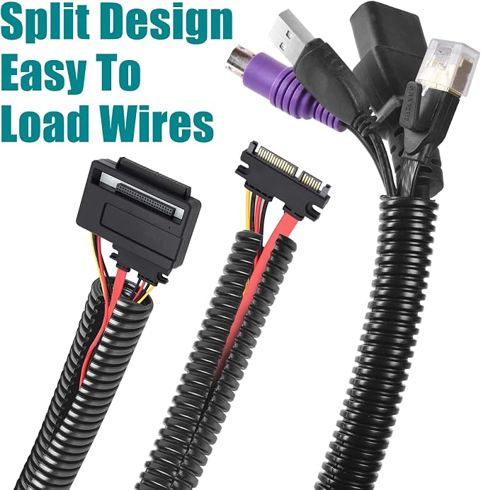 1/4 Inch Wire Loom Split Tubing - 15 ft Cord Protector Electric Wires Covers - Image 5