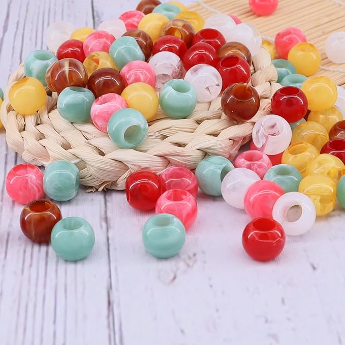 100pcs 14mm Acrylic Mix Color Pop Spring Beads Large Holle - Image 8
