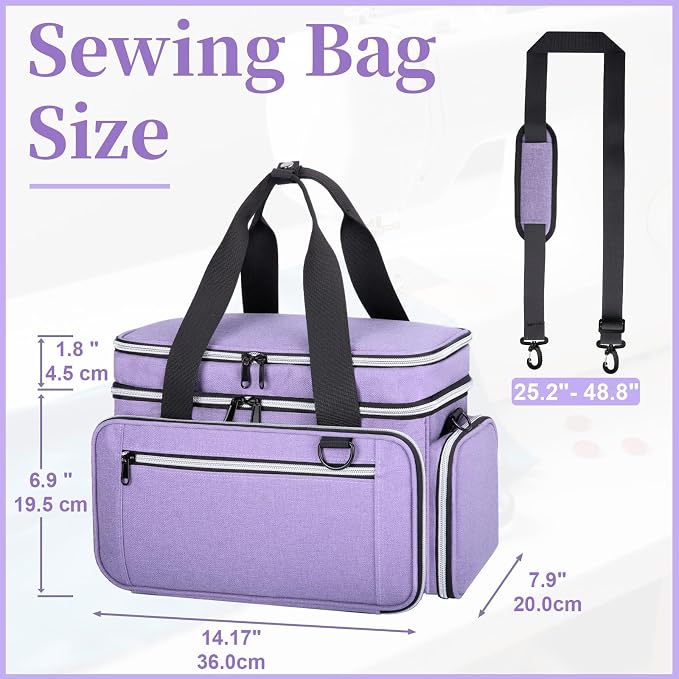 Anitor Large Sewing Supplies Organizer, Double Layer Sewing Storage Organizer - Image 3
