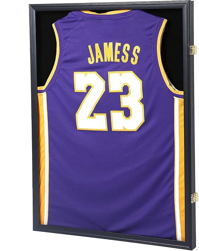 Jersey Frame Display Case, Large Lockable Shadow Box Sports Jersey Frame by Zmiky