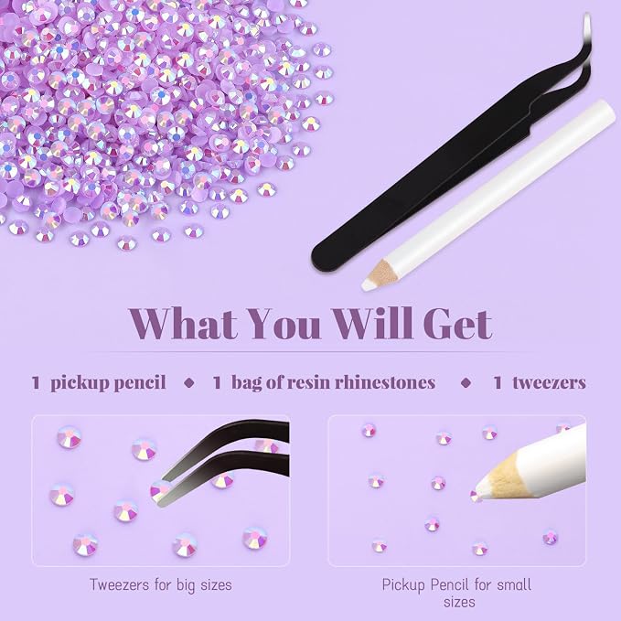 12000PCS 2mm Resin Jelly Rhinestones in Bulk, Bedazzling Flatback Crystals - Image 7