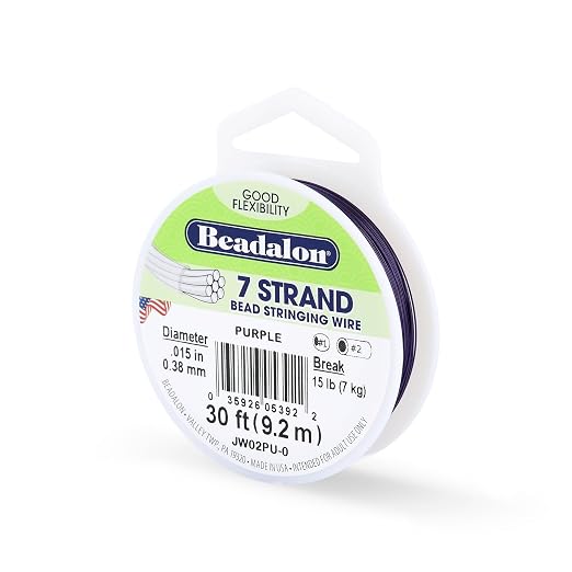 Beadalon 7-Strand Stainless Steel Beading Wire, Flexible & Durable Wire by Beadalon