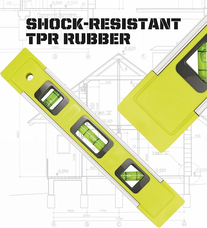 Level & Tool Magnetic Aluminum Reinforced Torpedo Level, 9", Green (1PCS)