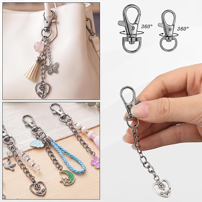 1130PCS Keychain Making Kit Jump Rings - Image 3