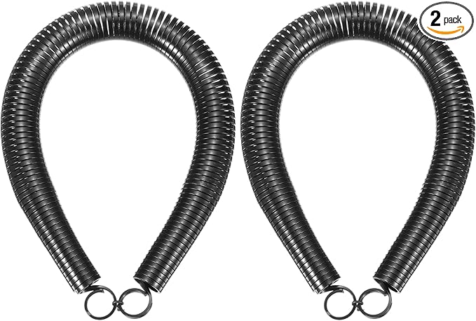 HARFINGTON 2pcs PVC Spring Tube Bender 26.8mm OD 450mm Long B Type Conduit Pipe Bender Bending Spring for Pipe Bending Devices in Home Hydropower, Black