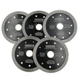 DT-DIATOOL Diamond Granite Blade 4-1/2 Inch for Marble Porcelain Tile Ceramic Diamond Cutting Disc with Mesh Turbo Diamond Segments Pack of 5