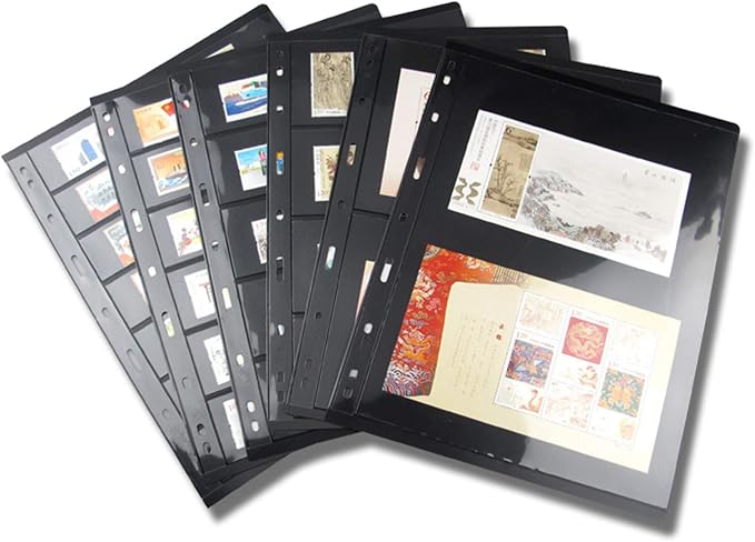 MUDOR Stamp Pages for Stamp Collection Album Binder Book, 10 Sheet 6 Rows | - Image 7