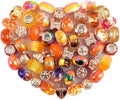 Aipridy European Large Hole Beads, Colorful Glass Charm Beads Set by AIPRIDY