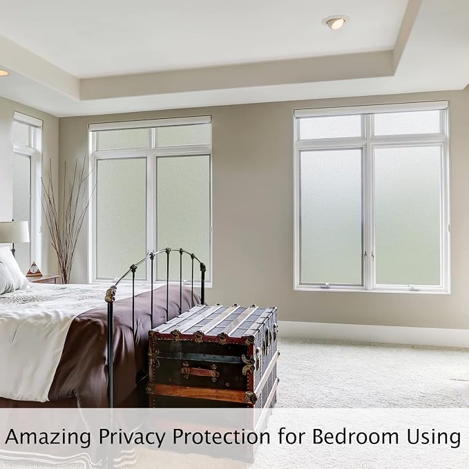 HIDBEA Frosted Window Privacy Film Heat Control UV Blocking, Static Cling - Image 8