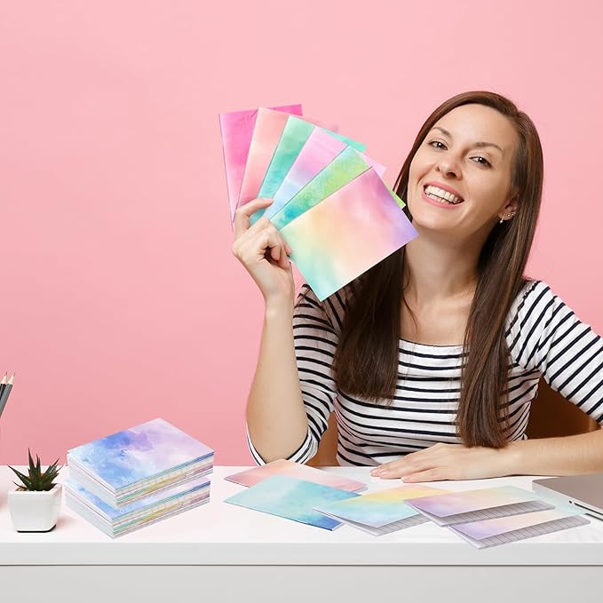 Tenceur 100 Pcs Mini Tie Dye Notebooks Pocket Notepads Bulk Tie Dye Small Memo - Image 3