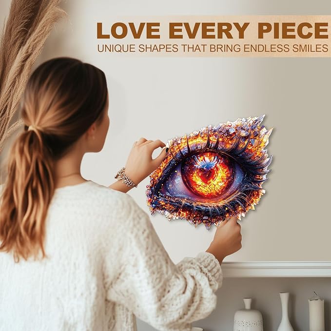 Ember Eye Puzzles Adults Gifts Wooden 220 Pieces 13.4 * 12.2in - Image 6