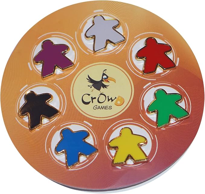 CrowD Games | Meeple Enamel Pins | 7 Set | Lapel Pins by CrowDGames