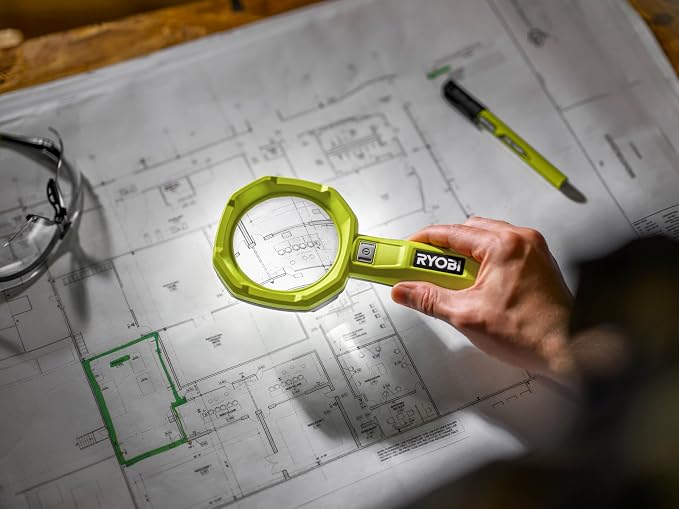RYOBI - Illuminated Magnifying Glass 4V USB Lithium - 2 intensities: 60/200 - Image 4
