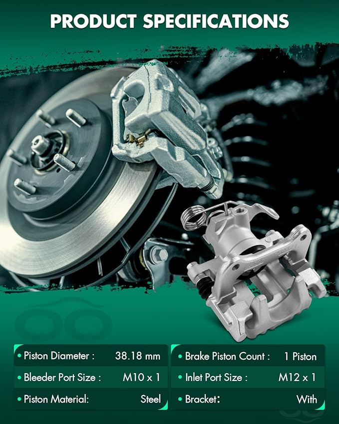SCITOO 19B2109 Rear Left Disc Brake Caliper Assembly w/Bracket For Audi For A4 1998-2001,For Audi For A6 1998-2004,For Volkswagen For Passat 1998-2005