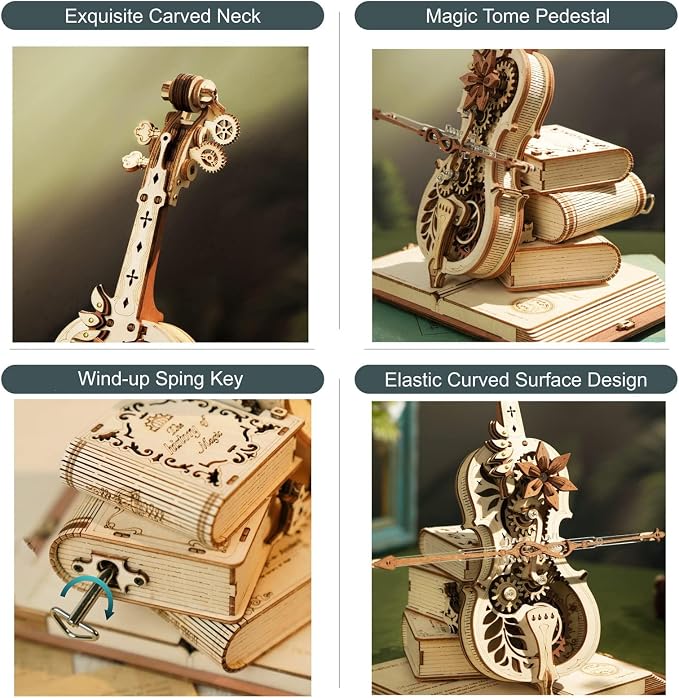 ROKR 3D Puzzles for Adults 1:5 Scale Cello Model Kit - Image 4