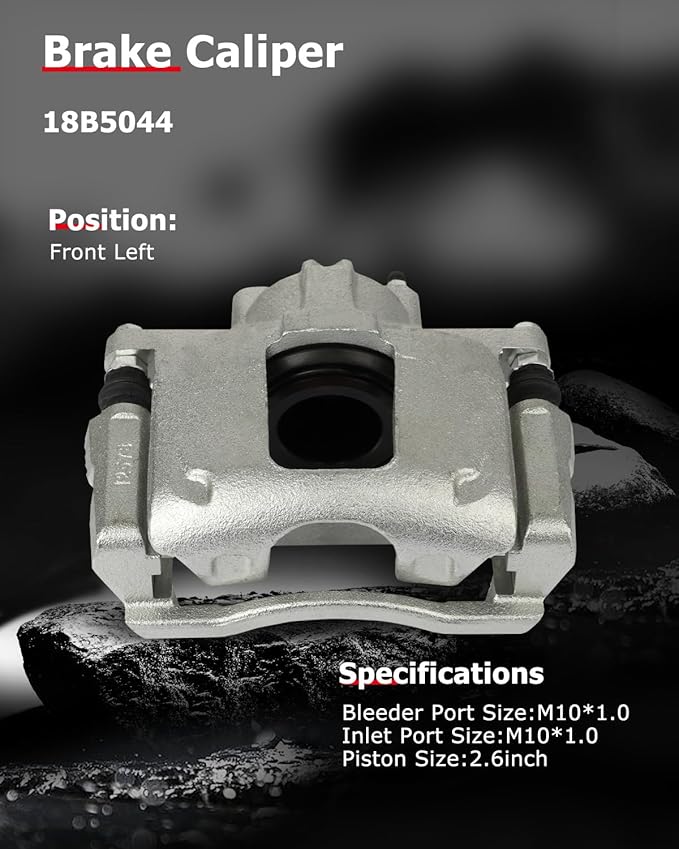 cciyu 18B5044 Front Left Disc Brake Caliper w/Bracket For Chrysler For Town & Country,For Dodge For Grand Caravan/For Nitro,For Jeep For Liberty/For Wrangler,For Ram For C/V,For Volkswagen For Routan