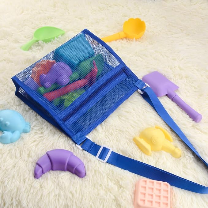MUYIZI Beach Mesh Shovel with Mesh Shell Bags, Kids Filter Sand Scooper - Image 5