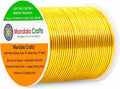 Mandala Crafts 22 Gauge Light Gold Tone Anodized Aluminum Craft Wire 100 FT | by MandalaCrafts