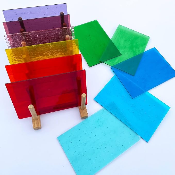 LITMIND 12 Sheets Transparent Stained Glass Pack – 6 x 4 Inch Assorted Colors - Image 6