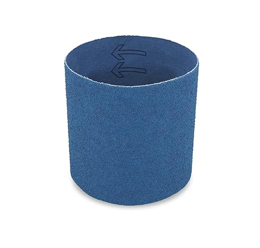 CS Unitec | PTX Zirconium Grinding Belt Sleeve | 180 Grit Metal Grinder Tool Attachment | 3.5" Diameter x 4" Wide, (Pack of 10)