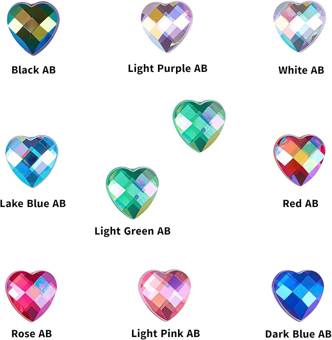 200 Pcs 12mm AB Rhinestones for Bedazzling, Rainbow Effect Craft Gems for - Image 2