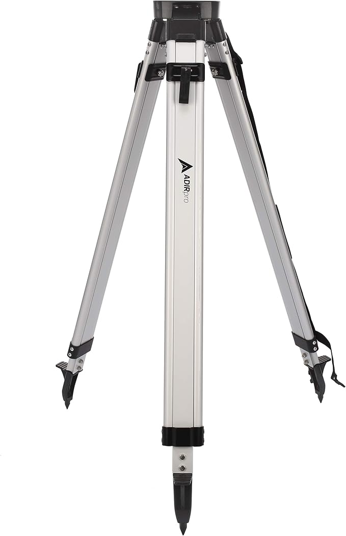 AdirPro Aluminum 5/8-Inch 11-Threaded Flat Head Tripod with Quick Clamp (Black)