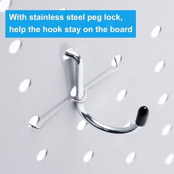 Pegboard Hooks with Bins, Peg Locks, for Organizing Various Tools, 117 PCS, 60 of Which are Locks