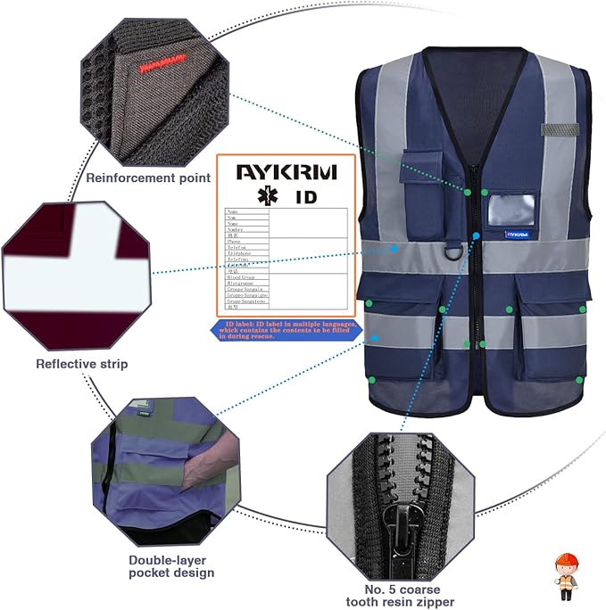 A-SAFETY small work vest navy