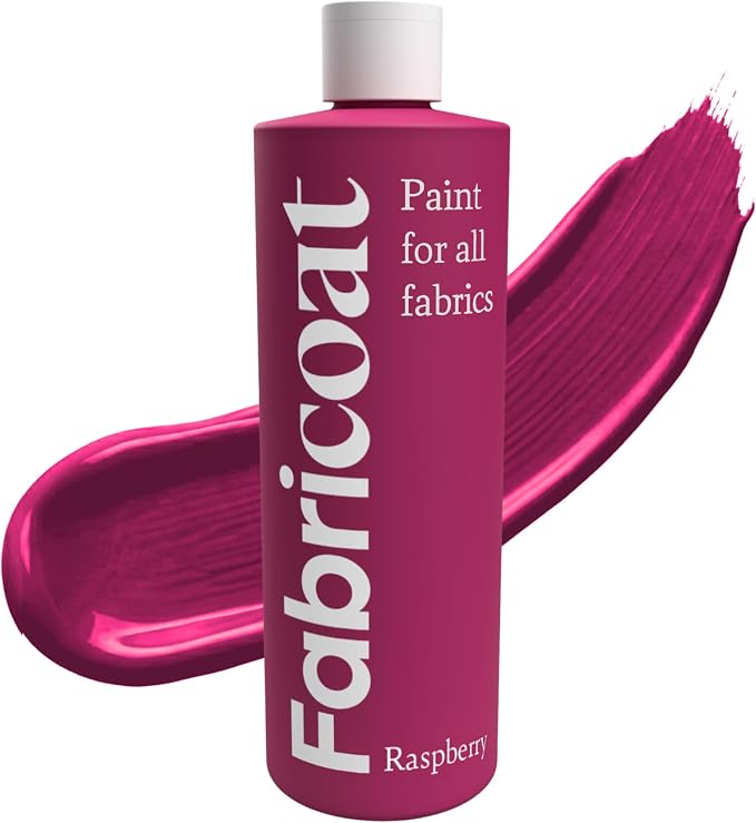 Fabricoat Raspberry Fabric Upholstery Paint & Dye | 250ml / 8.5 fl oz | by Fabricoat