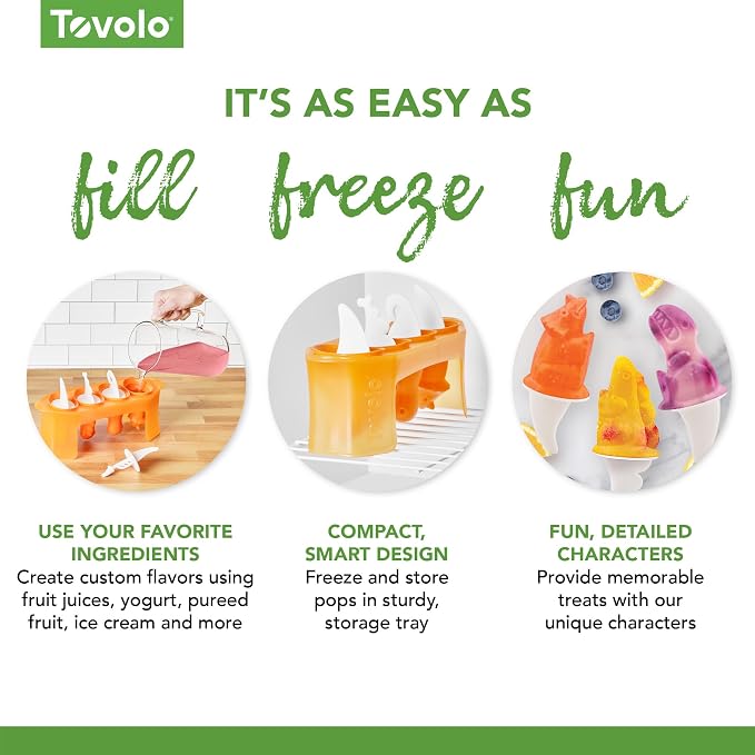 Tovolo, Freezer Pop Molds Dinos Set 4 - Image 5