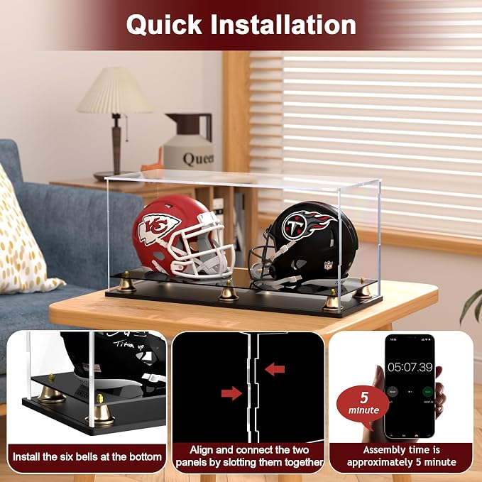 Double Mini Helmet Display Case - Image 6