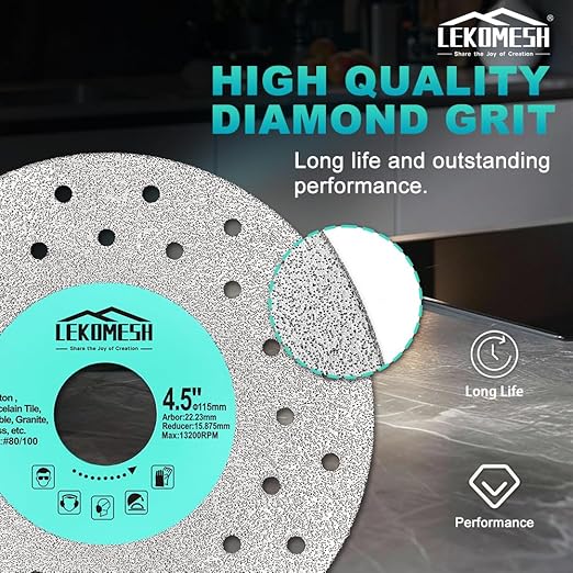 Rock Slab Grinding Disc - 7 inch Glass Cutter Disc(10pcs), Granite Cutting Blade, Diamond Grinder Wheel for Rock Slab, Stone, Tile, Marble, Granite, Glass Diamond Saw Blades