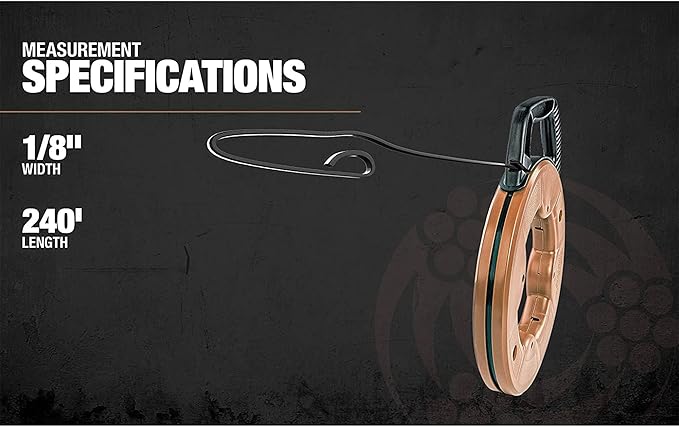 Southwire 58279840 1/8 in. 240 ft. Steel Fish Tape