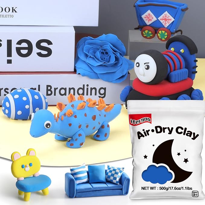 ifergoo Blue Air Dry Clay - Image 2