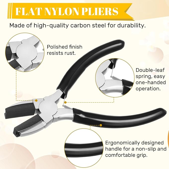 Mudder 2 Pieces Jewelry Making Tool Bail Making Pliers 6 in 1 Jewelry Wire - Image 4