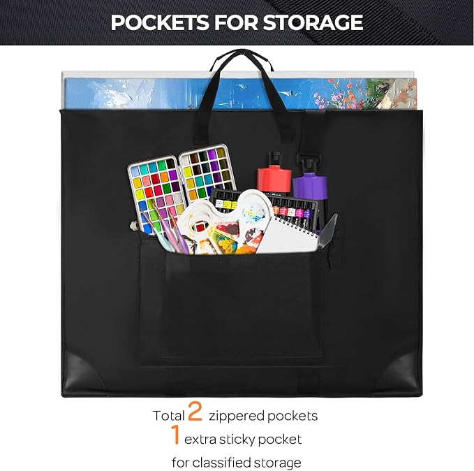 Nicpro Wide Gusset Art Portfolio Case 20 x 26”, Large Tote Bag - Image 7