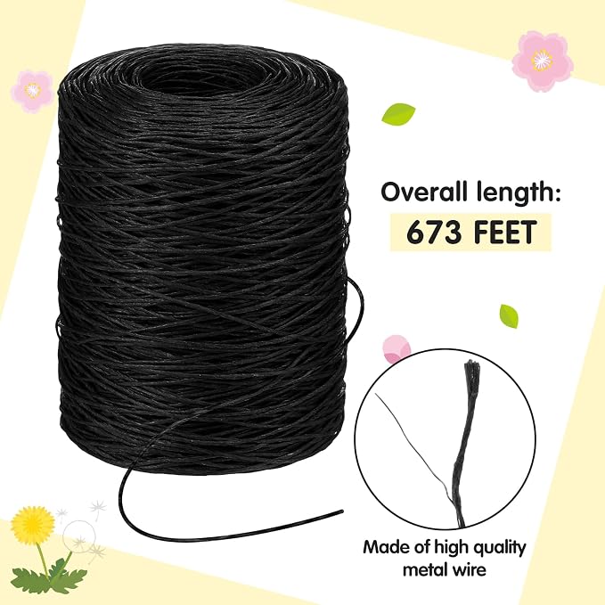Syhood 673 Feet Floral Vine Bind Wire Rustic Wrapping Wire - Image 2