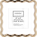 Gold 6x6'' Wave Design Photo Frame by GorYeeFine