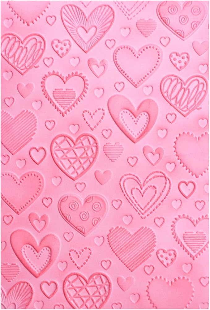 Valentine's Day Hearts 3D Embossing Folder by CYFUNDESIGN