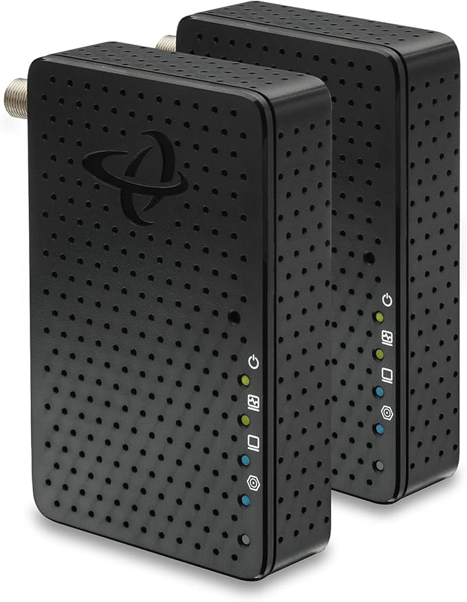 Hitron HTEM5 MoCA 2.5 Adapter Kit (2-Pack) | 2.5Gbps Ethernet Over Coax | Multi-Gig Wired Backhaul for Mesh WiFi, Streaming & Gaming | Includes 2 Adapters, Coax & Ethernet Cables